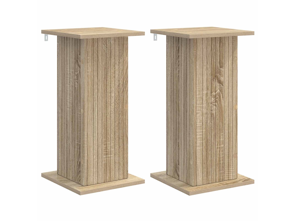 Conjunto 2 Suporte Moderno Para Plantas Vidaxl Castanho Derivados De Madeira (30,5 X 30 X 60,5 Cm)