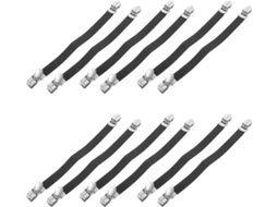 Fixadores Antiderrapantes Para Almofada De Passar Roupa, Tiras Elásticas Pretas Em Aço Inoxidável, 12 Peças Para Uso