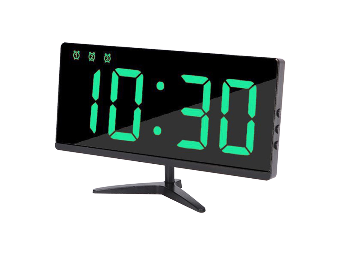 Despertador Digital Led Display com 4 Brilhos Data Temperatura Usb RNEMITERY
