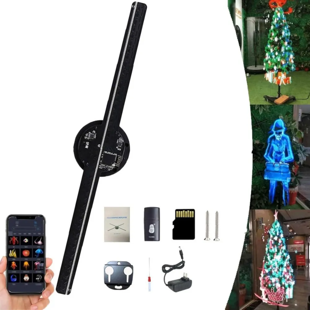 Novo Projetor De Ventilador Led Holográfico 3d, Árvore Da Vidavayotoy