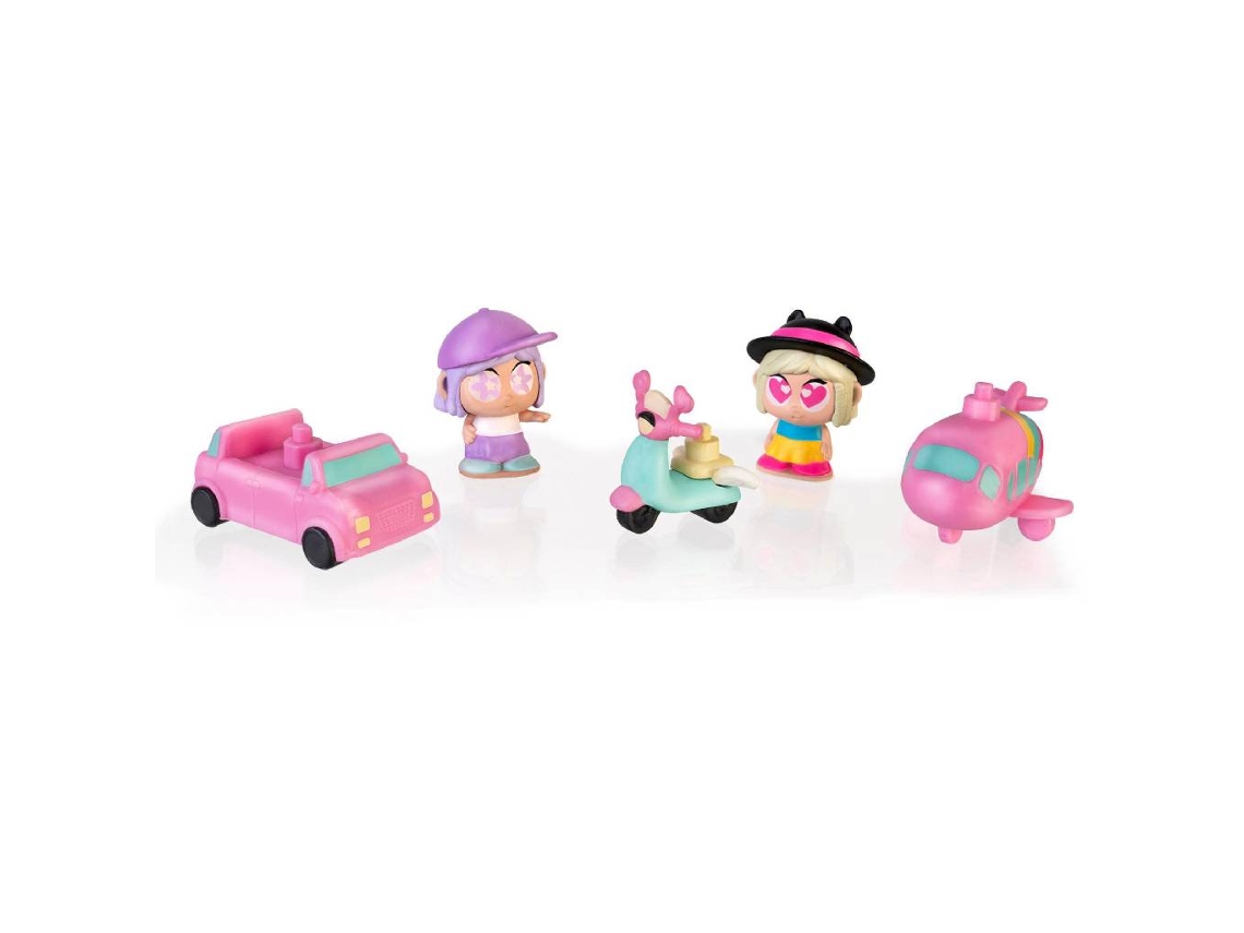 TINY TROTTIES - Pack De 3 Figuras E 5 Veículos (Idade Mínima Recomendada: 3 Anos)