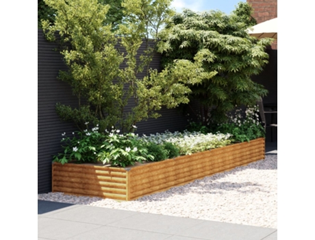 Canteiro Elevado De Jardim 387X100X36 cm Aço Corten VIDAXL
