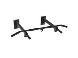Barra de levantamento de peso para treinamento muscular na parede, ideal para uso doméstico, com capacidade máxima de 150 kg, dimensões de 93,5 x 65 x 17 cm, cor branca.