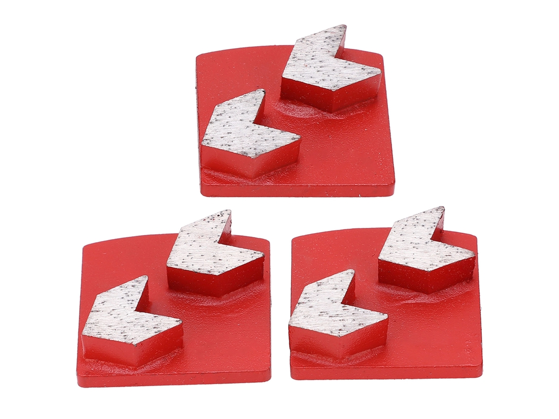 3 Peças De Sapatos De Esmerilado Diamante Dovetail Com 2 Dentes Flecha Para Corte Agressivo De Concreto 30 Vermelho