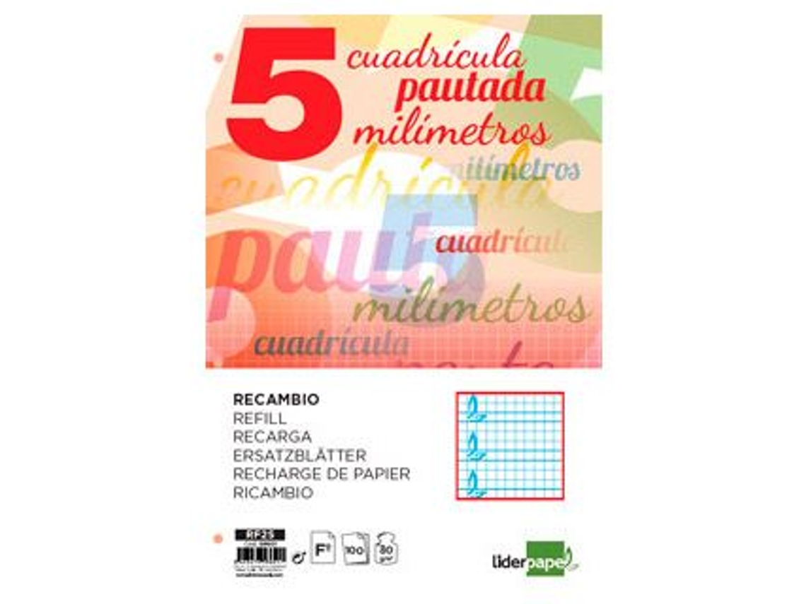 Recarga de Folhas LIDERPAPEL 75g/m² (A4)