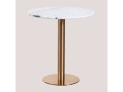 Sklum Mesa De Bar Redonda Em Mármore Cosmopolitan Mármore     Oro Rosa     Ø70 Cm              Mármore Branco Guangxi
