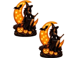 Iluminação de Halloween – Abajur Bruxa Assustadora Gótica, Mesa Em