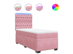 Box Spring Bed, Box Spring Beds Vidaxl Cor-de-rosa Veludo (90 X 200 Cm)