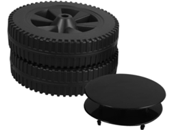Rodízios Giratórios De 7 Polegadas Para Carrinho De Churrasco, Conjunto De 2, Pretos | Hdpe Moldado
