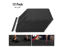 12 Tapetes de Piso Intertravados 24 X 24 Polegadas Espuma Eva + Borracha