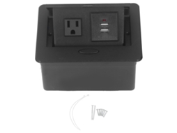 Tomada de Mesa 3 Pinos Integrada, Tomada Padrão Americana, Duas Portas Usb, Régua de Energia Ac110v 16a BRILVIBERA
