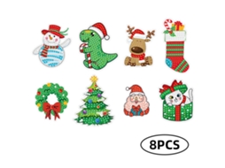 Kit Pintura Diamante 5d Chaveiro Natal 8pcs Worten