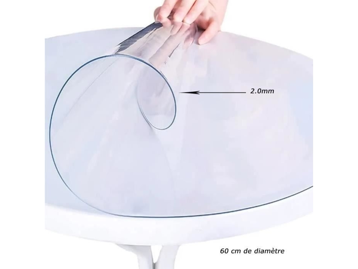 Toalha de Mesa AQUAFORGE redonda transparente, PVC, 60cm