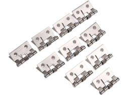 Conjunto De 10 Dobradiças Mola Em Aço Inoxidável Com Parafusos, Cor Prata, 4 Furos, Para Armários, Gavetas, Portas E