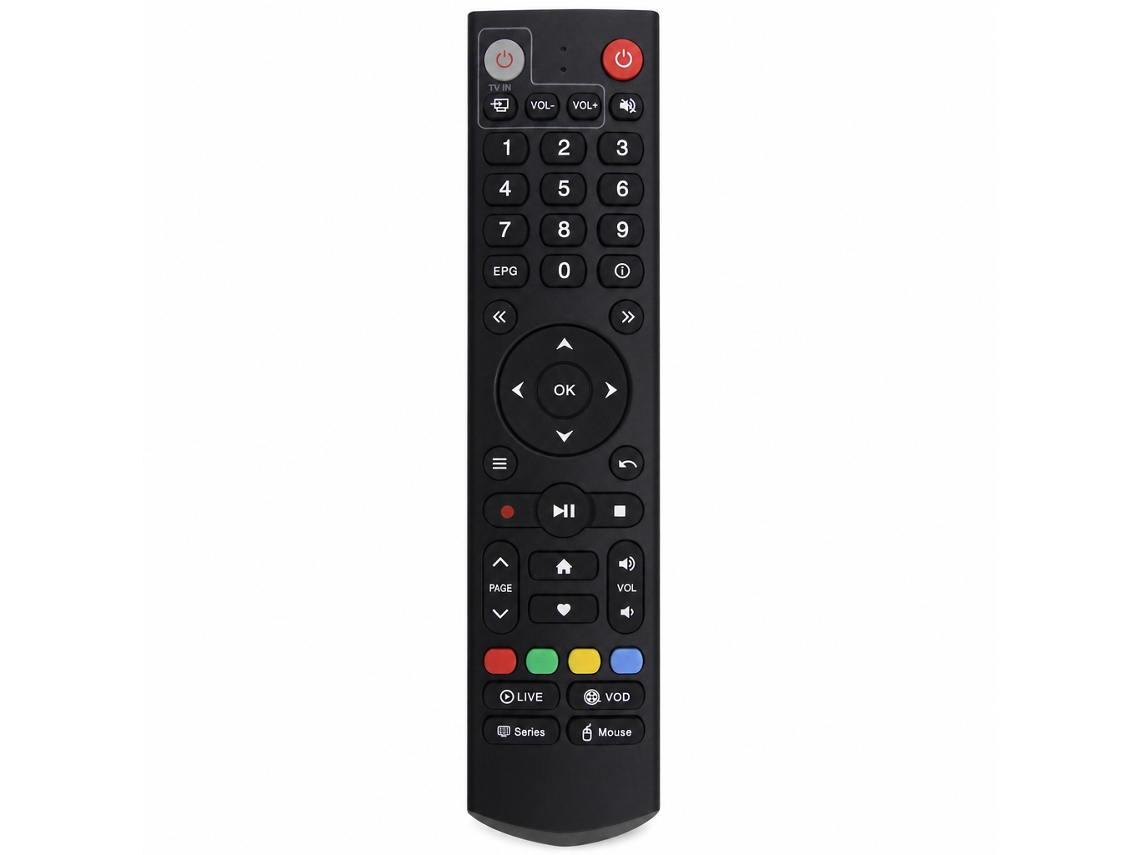 Controle remoto compatível com o receptor IPTV Xsarius H.265 Avant2 Ott 9.0