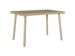 Mesa de Centro Retangular Jardim Vime Pe Bege MAISON EXCLUSIVE (60x40x37 cm)