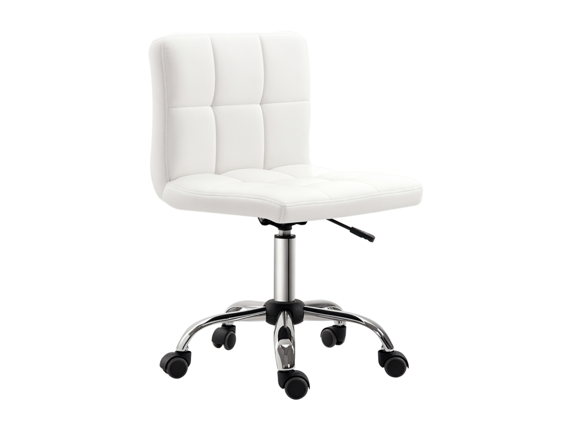Cadeira de escritório ergonômica giratória, altura ajustável, couro sintético, 46x51x80-92cm BTFORUS