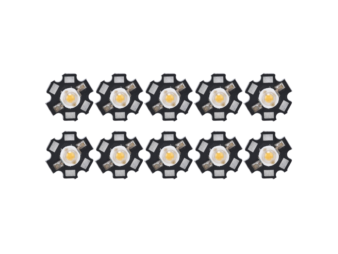 Rebe-10 Peças De Chips Led Ultra Brilhantes 3v 1w 3000k Luz Quente Para Lâmpadas De Teto, Abaixáveis E Lanternas