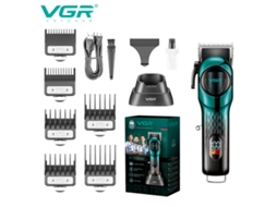 (verde) Máquina De Cortar Cabelo Elétrica Com Visor Lcd, Máquina De Cortar Cabelo Com Base