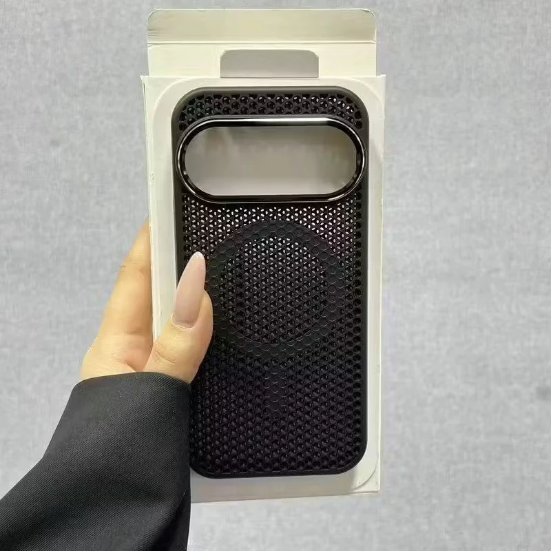 (pixel 11 Preto) Capa Protetora Magnética Com Sistema De Resfriamento Em Malha E Proteção Para A Lente.