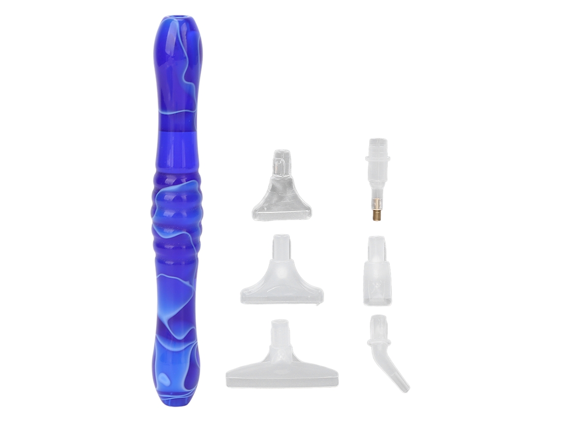Caneta De Pintura Com Strass Portátil Para Artesanato Diy De Unhas Com Pontas De Reposição Azul Escuro