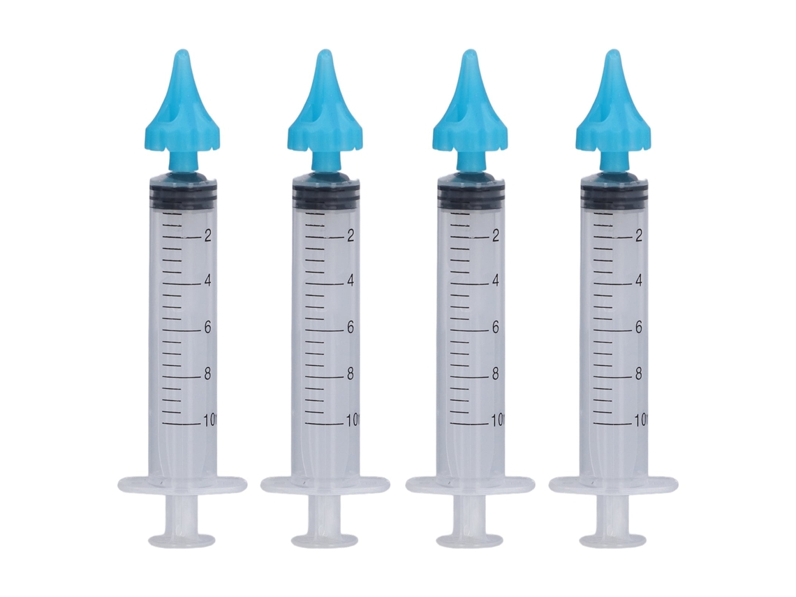 Primerox 4pcs Seringa de Remoção de Cera do Ouvido Universal para Crianças e Adultos 10ml