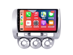 Auto Rádio Carro Bluetooth Autoradio 8GB RAM 128G ROM CarPlay Navegação GPS Ecrã Táctil RoverOne para Honda Jazz 1 GD 2001-2008 Fit 2001-2009  