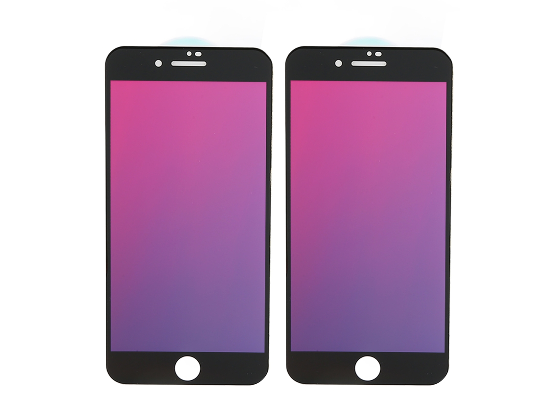 Aetheria 2pcs Protetor de Tela Anti papo Vidro Temperado Gradiente Anti Luz Azul para Iphone 7 Plus 8 Plus