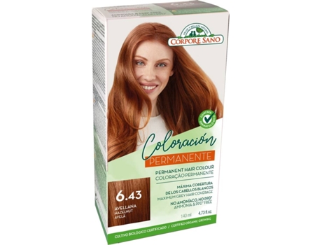 permanent coloração do cabelo 6,43 n. º Avelã 140ml