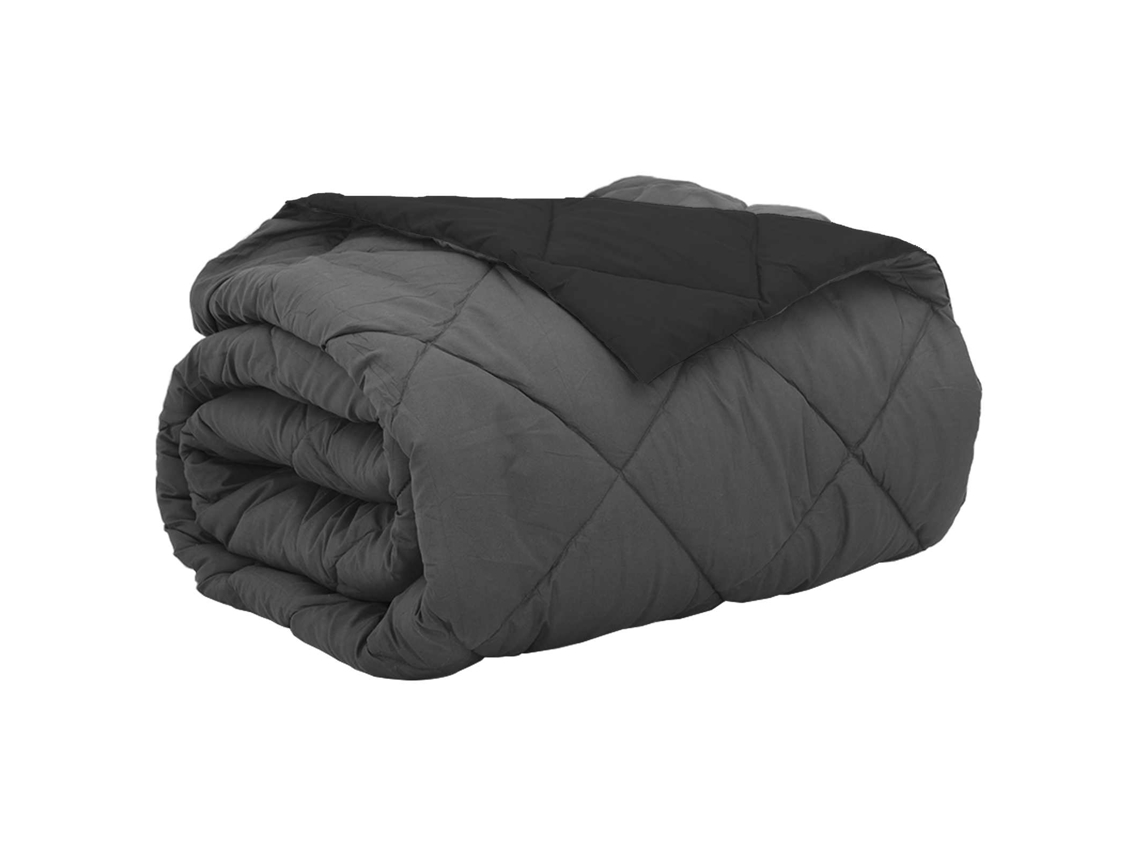 Edredão | Edredom | Duvet De Verão Simples Preto E Anthracite 220 X 260 Cm