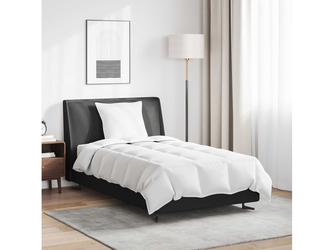 Vidaxl Edredom De Verão Simples 2 Unid. Branco Pena De Ganso