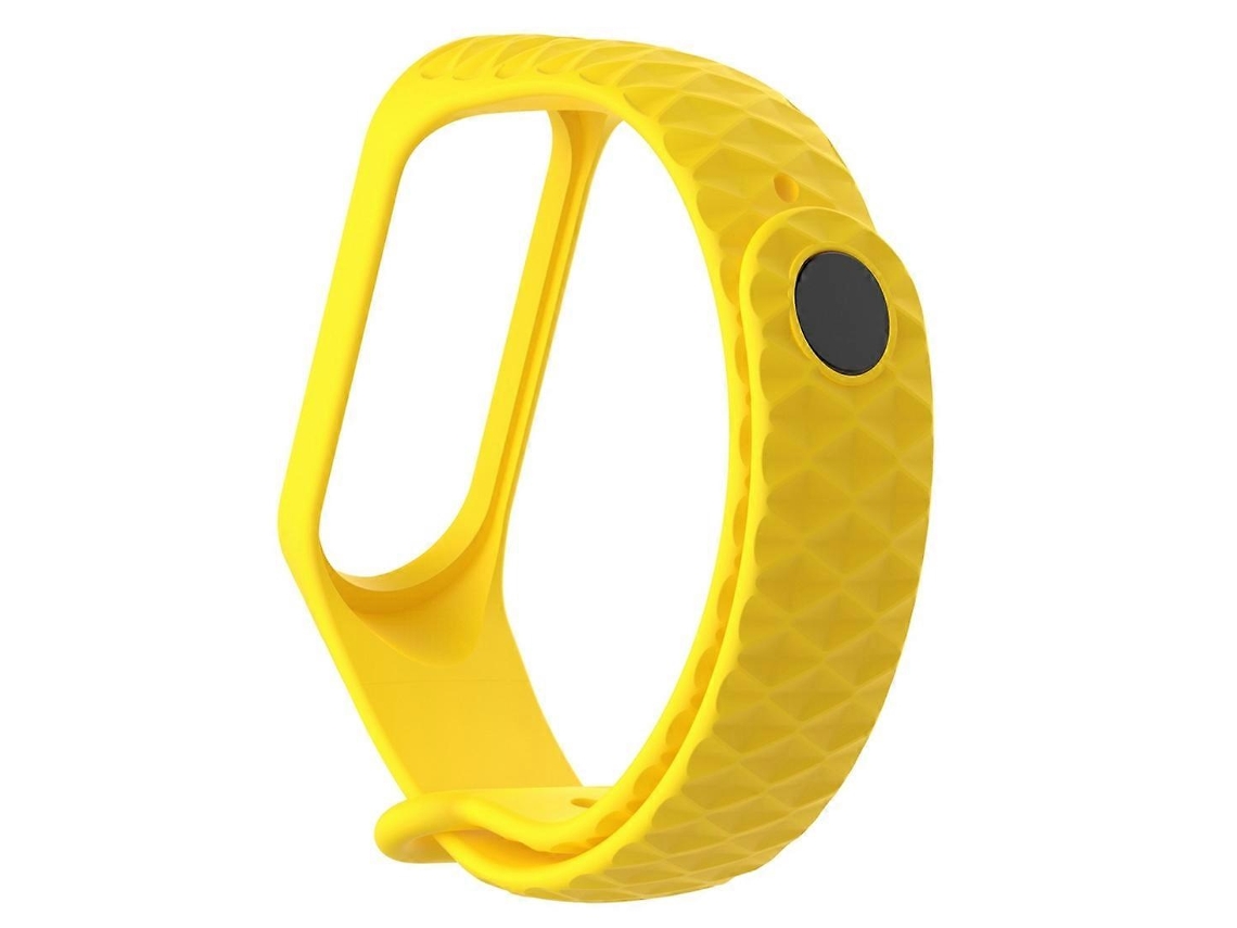 Pulseira De Silicone Com Textura De Diamante Para Xiaomi 3/4, Comprimento Da Pulseira: 23 Cm (branca)