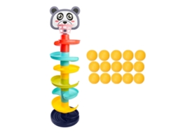 Brinquedo Educativo Torre De Bolas 15 Bolas Forma Animal Panda Com Trilhos Giratórios Coloridos