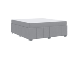 Conjunto 1 Cama Box Vidaxl Cinzento Tecido (180 X 200 Cm)