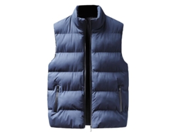 Colete masculino casual acolchoado de gola alta Mystdiy 2026 para uso externo