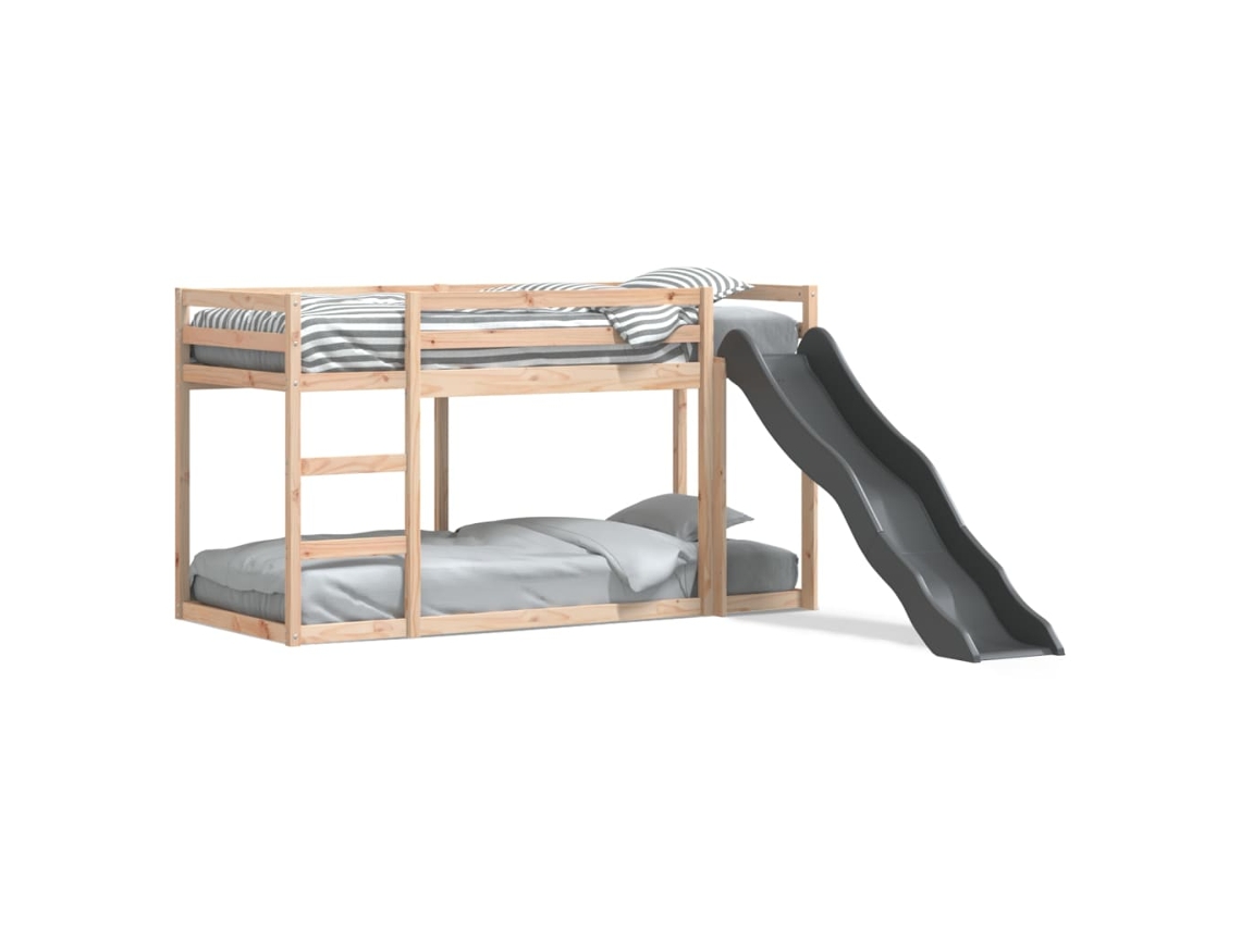 Bunk Bed, Bunk Beds Vidaxl Marrom Madeira De Pinho (80 X 200 Cm)