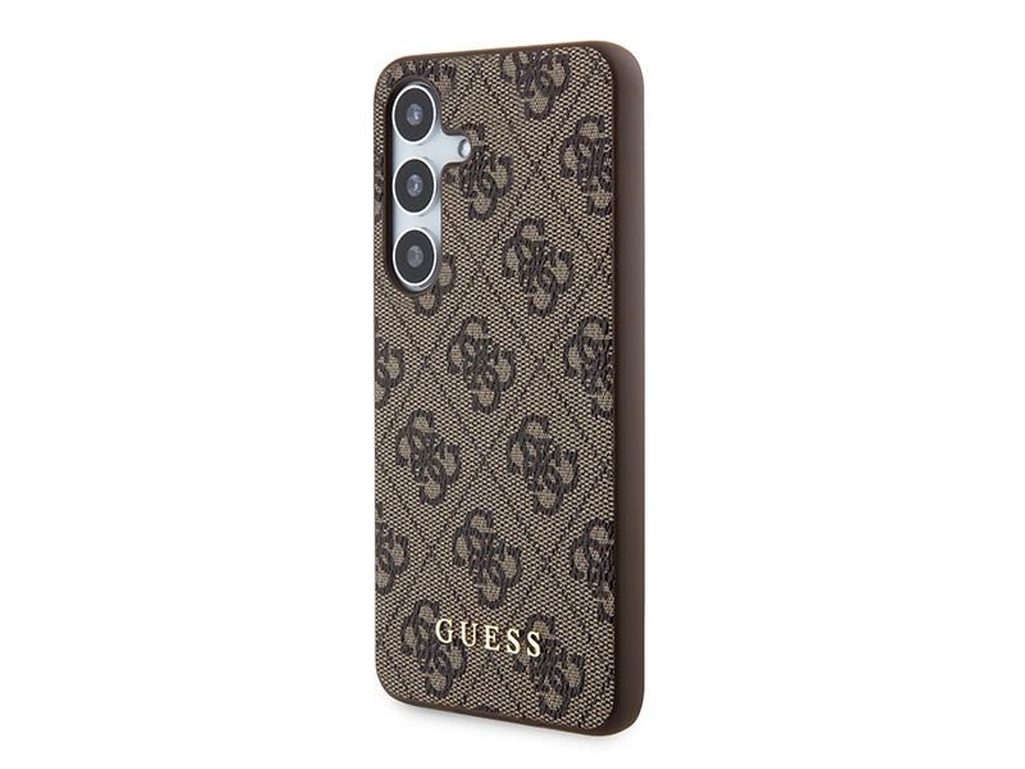 Capa para Samsung Galaxy A55 GUESS Pele Sintética Rígida Castanho