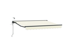Vidaxl Toldo Retrátil Elétrico Creme 3,5 X 2,5 M