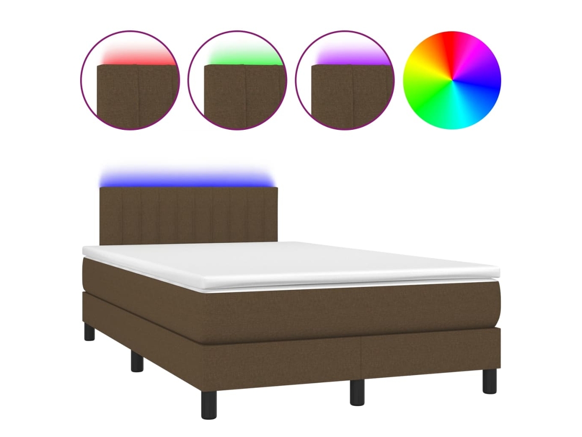 Box Spring Bed, Box Spring Beds Vidaxl Marrom Tecido (120 X 200 Cm)