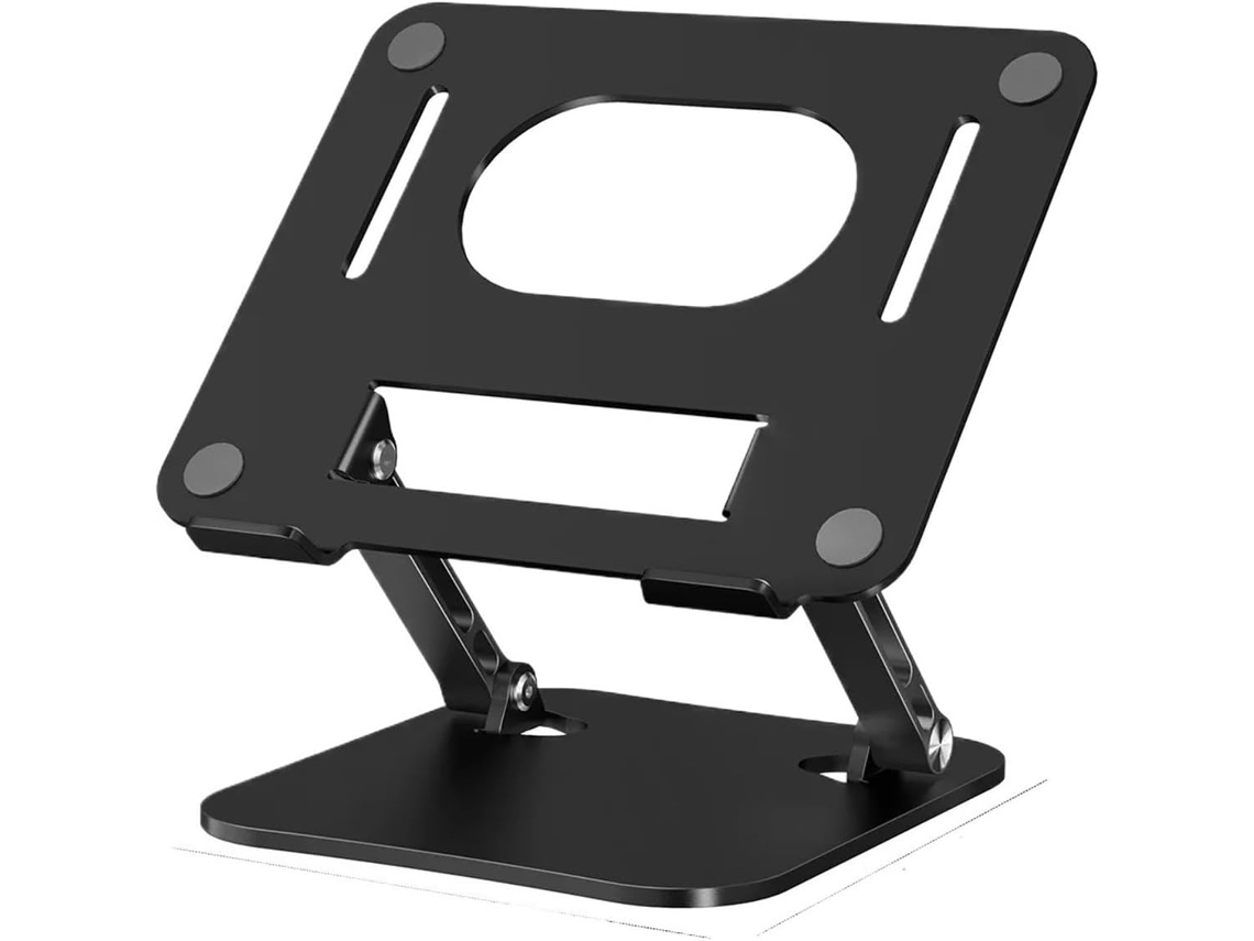 Lurelia Suporte Para Portátil Ajustável, Antiderrapante, Com Ventilação, Em Alumínio, Para 10 A 17 Polegadas, Compatível Com Macbook, Em Preto