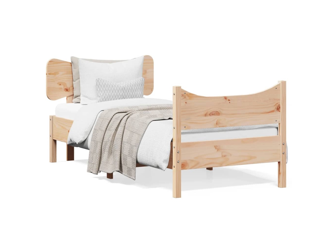 Cama Sem Colchão 75x190 Cm Madeira de Pinho Maciça MAISON EXCLUSIVE