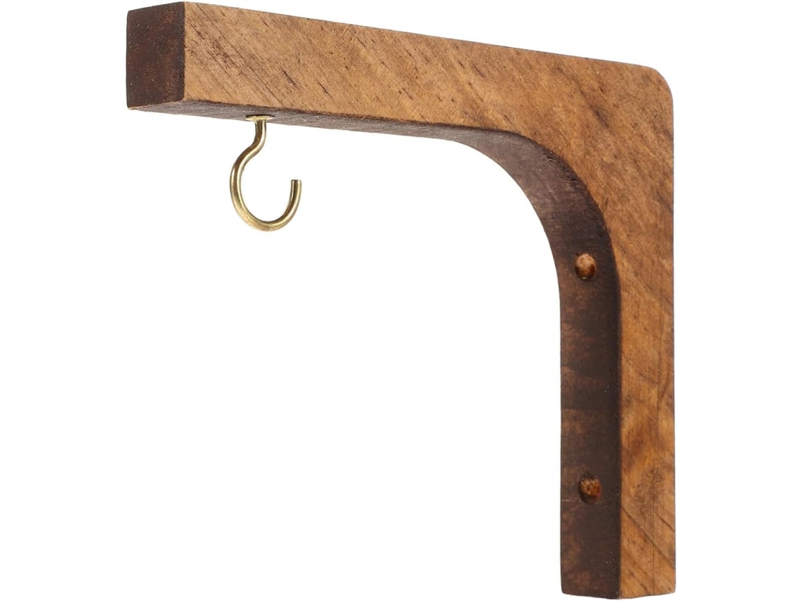Ganchos de Parede em Material Natural, Kit de 2 Peças, para Pendurar Plantas, Suporte para Plantas de Interior e CHABERLU
