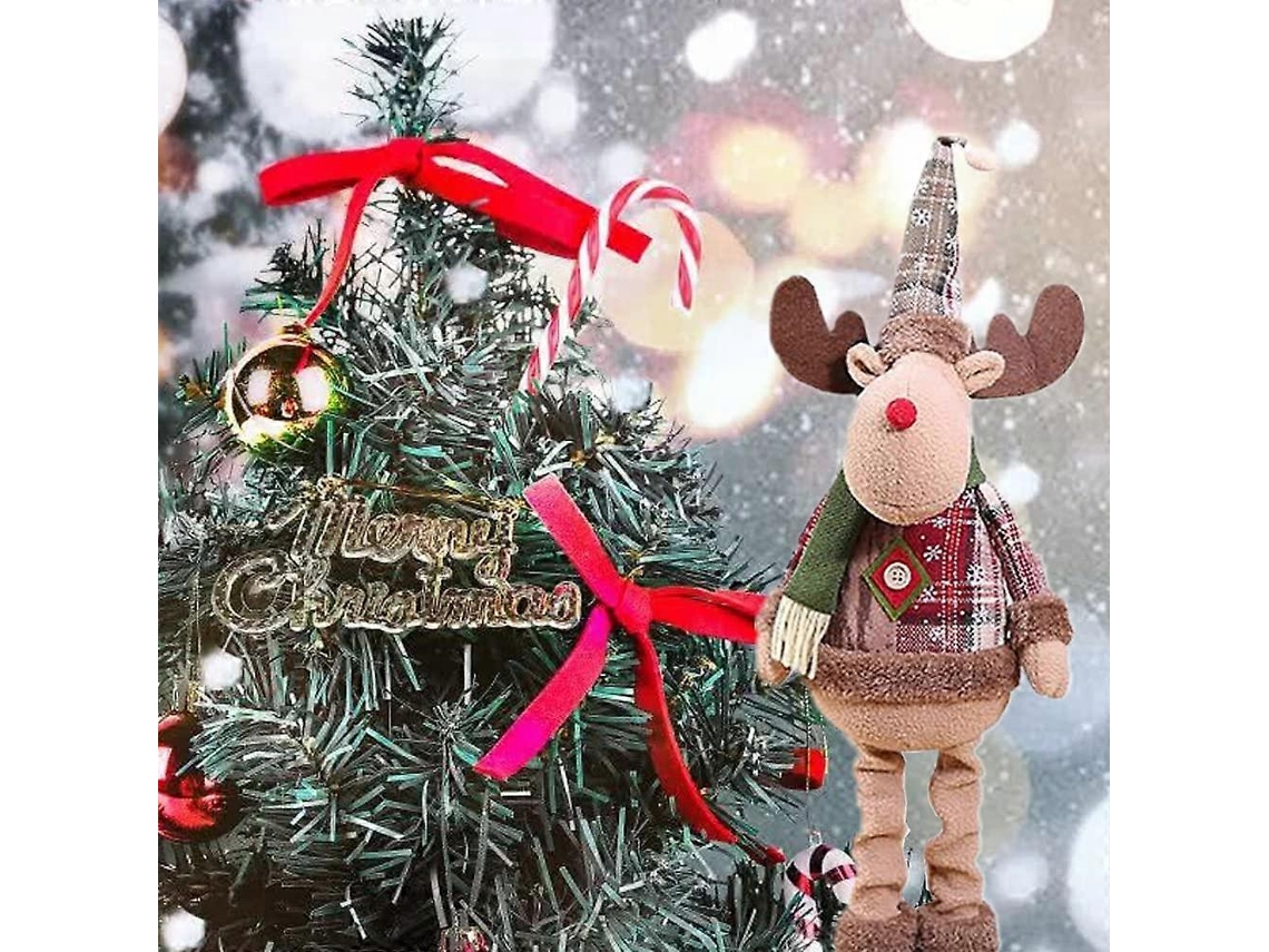 Boneco De Natal Decorativo Com Pai De Neve E Alce