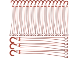 Kit de 30 Ganchos de Plástico Vermelho para Vasos. Ganchos Leves para Vasos com Design Suspenso, Ideais para Pendurar CHABERLU