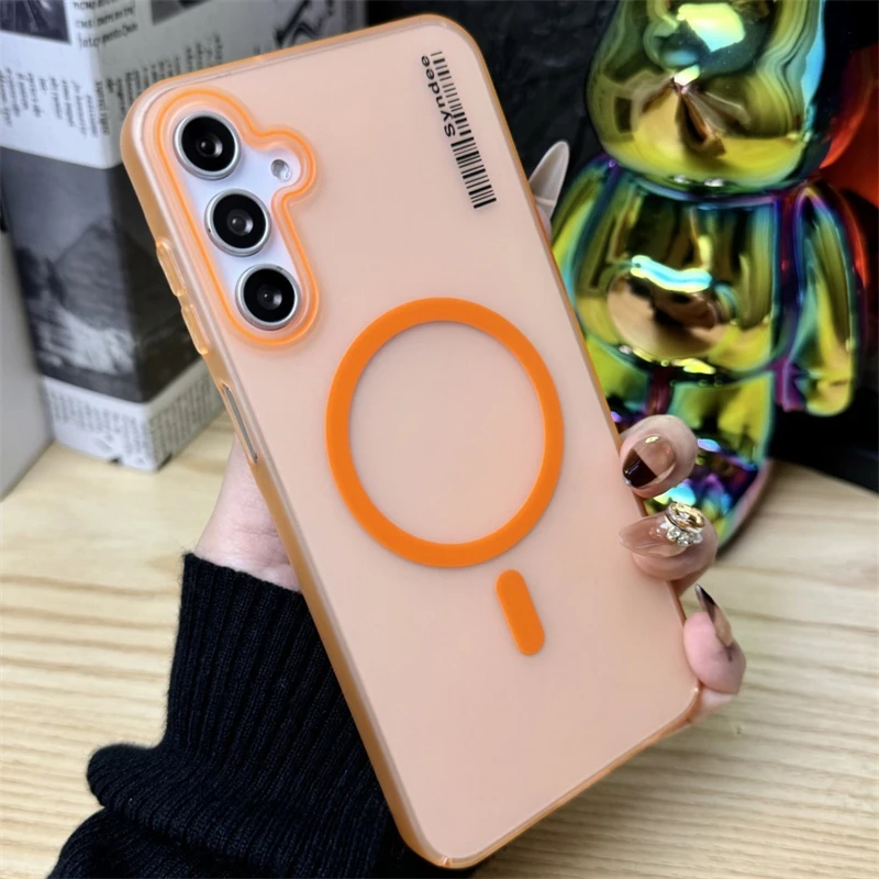 (laranja, Galaxy A25) Capa De Celular Ultrafina Fosca Magnética