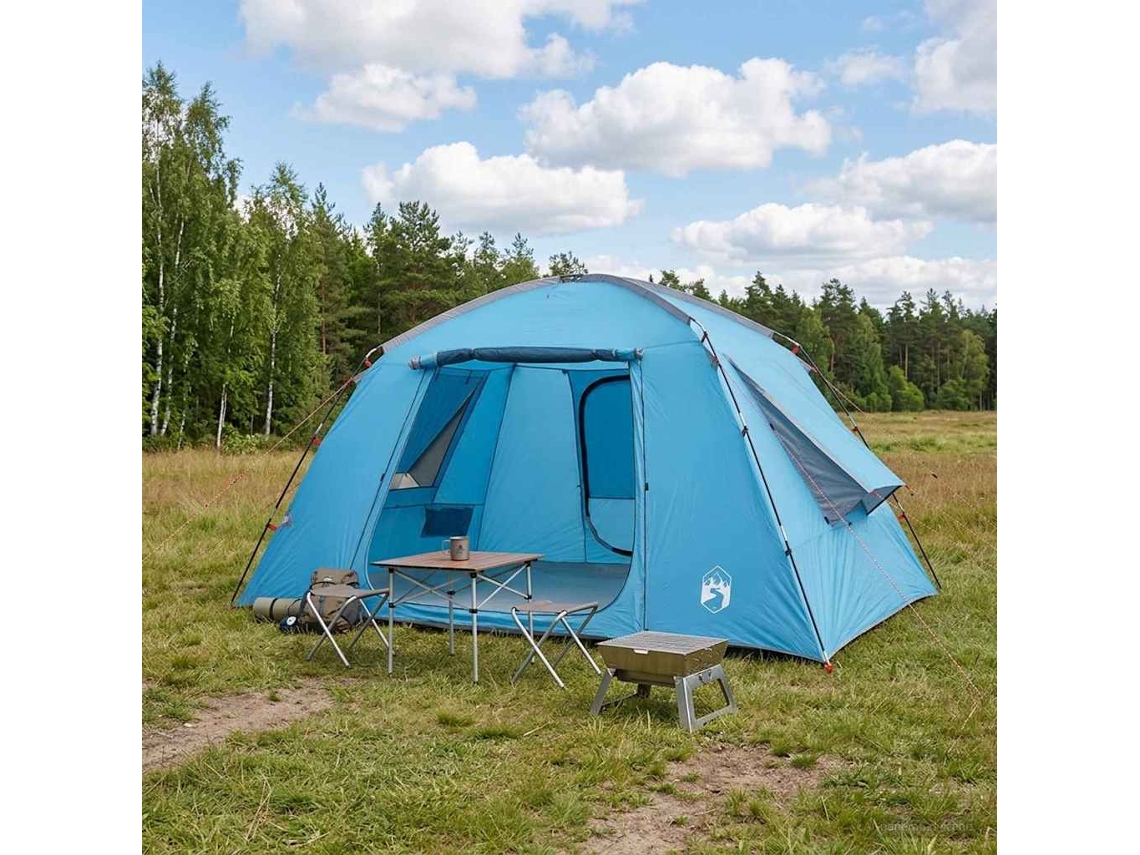 Vidaxl Barraca Cabana Com Telhado Azul 400 X 210 X 180 Cm Poliéster