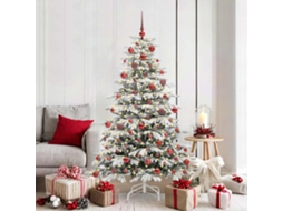 Vidaxl Árvore De Natal Articulada Artificial Branco 180 Cm Pe E Pvc