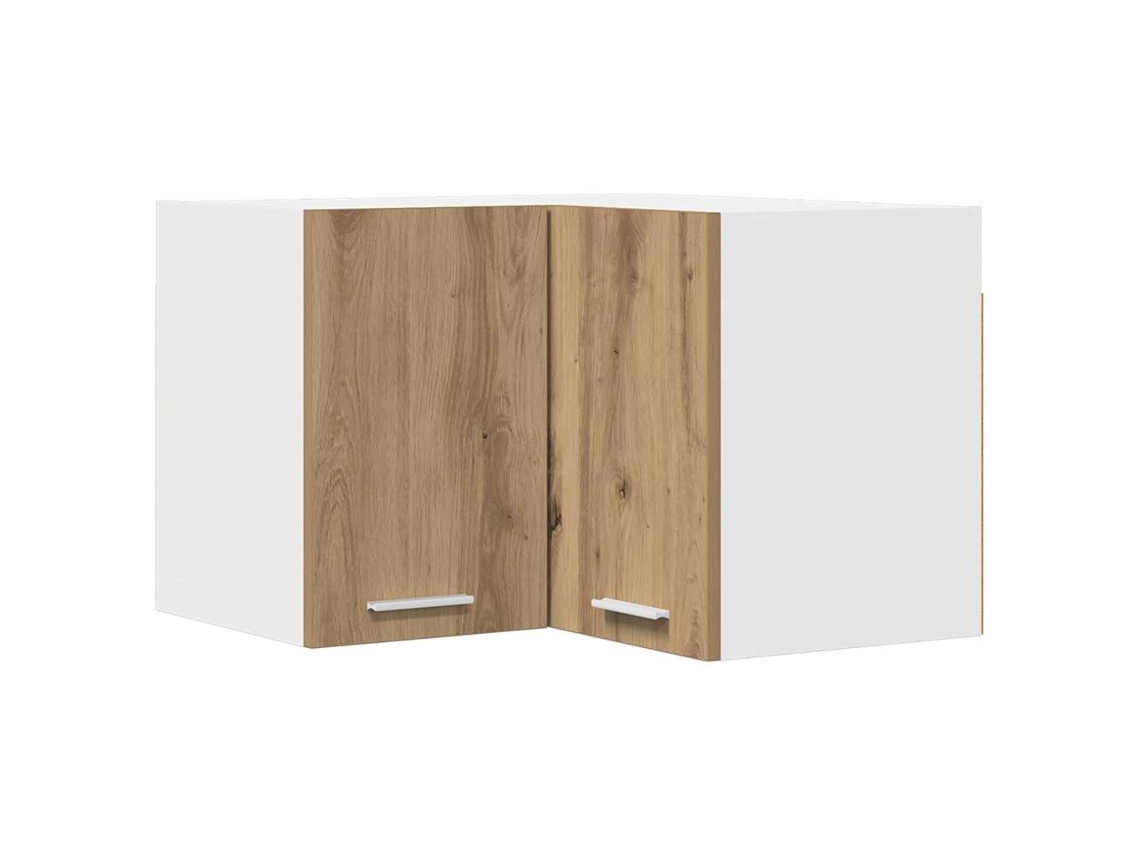 Armário Suspenso Carvalho Artesanal e Branco MAISON EXCLUSIVE (57x57x40 cm)