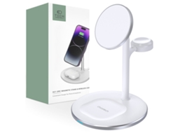 Carregador Sem Fio Choetech 15w Para Iphone 12, 13, 14 E 15 Com Suporte 2 Em 1