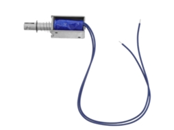 Eletroímã Solenóide Cc Push-pull Robusto Em Ferro Prateado, Design